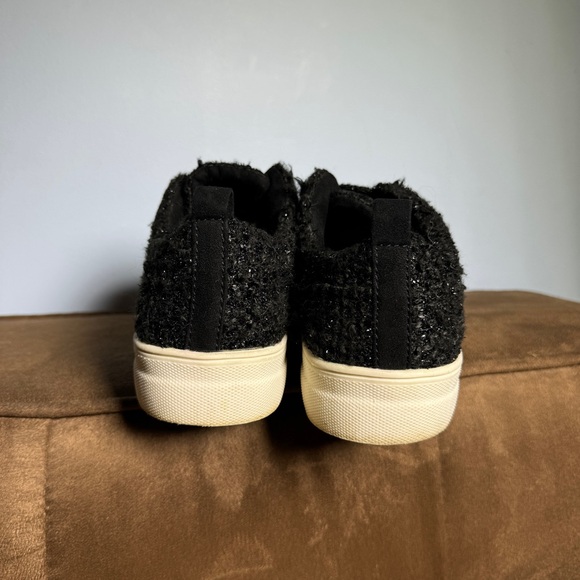 dv by Dolce Vita Lamra Embellished Sequin Boucle Shoes Sneakers Slip On in Black - Picture 5 of 12